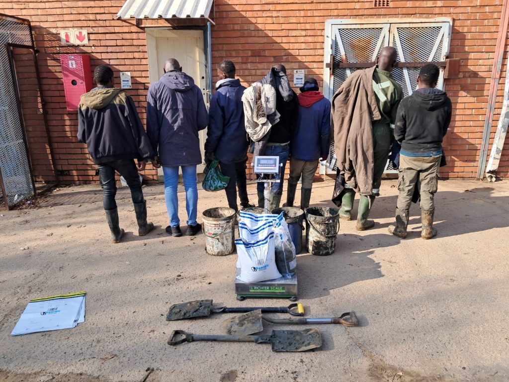The people arrested during the joint operation. Picture: SANDF