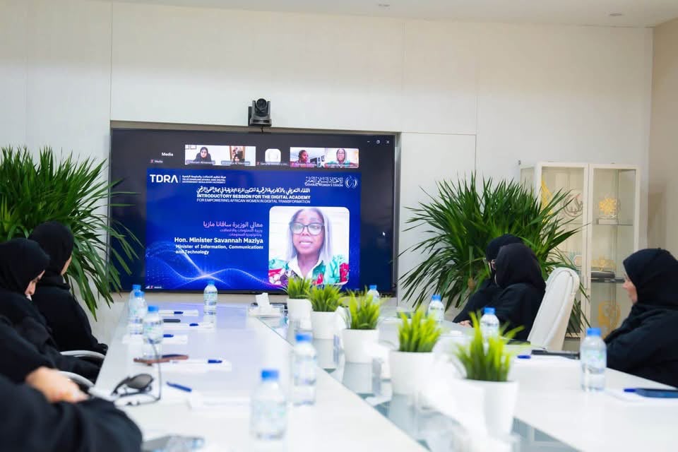 Eswatini's Minister of ICT, Savannah Maziya addressing participants of Africa’s first She Powers Africa Digital Academy. Picture: Eswatini Government
