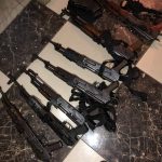 Some of the guns recovered during the operation. Picture: SAPS