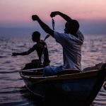 Fisherman at sea