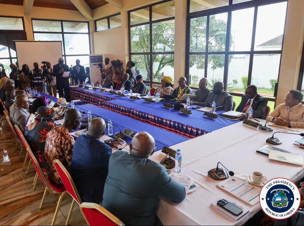 Liberian President Joseph Nyuma Boakai has told his Cabinet that the country's procurement rules must be respected. Picture: Presidency