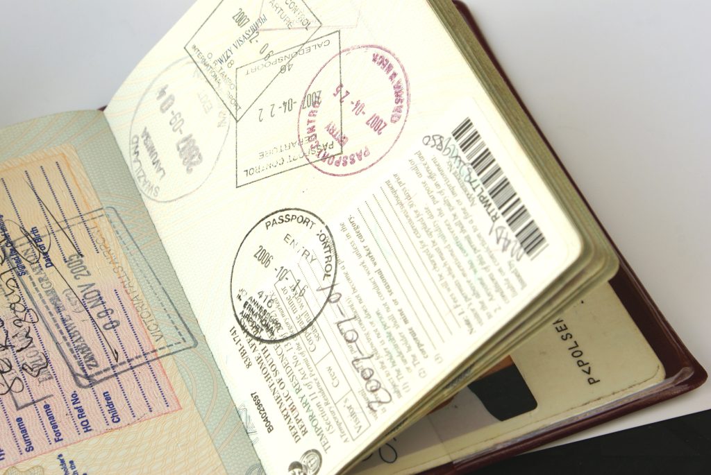 A picture of a passport