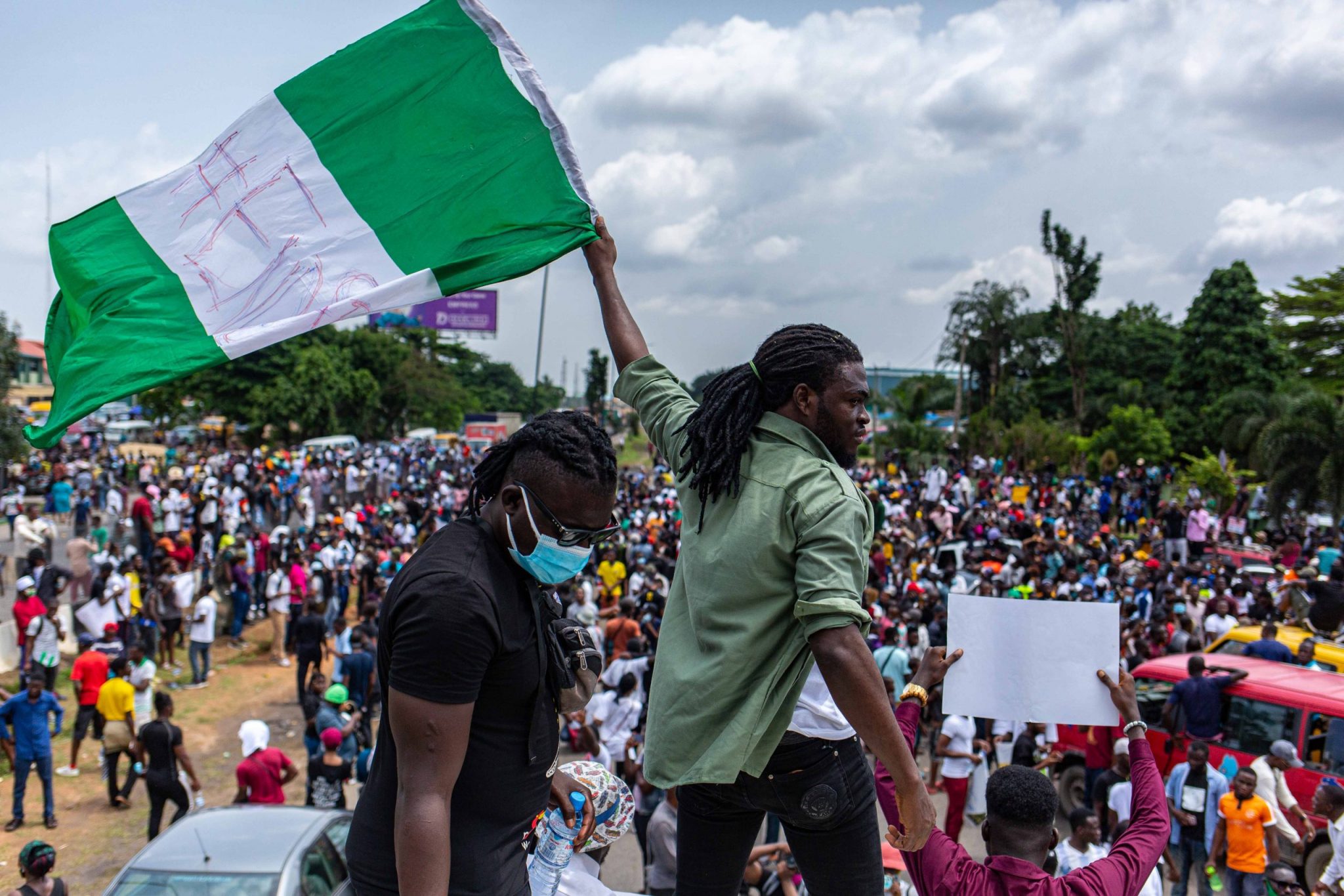 Protesters in Nigeria