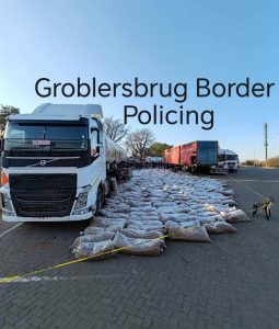 The tobacco worth approximately R3.8m which was smuggled through the Groblersbrug Port of Entry. Picture: SAPS