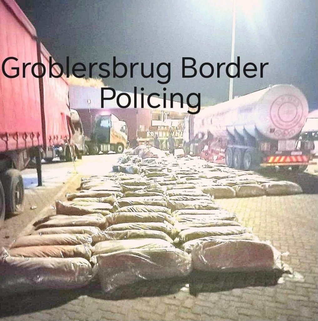 The tobacco worth approximately R3.8m which was smuggled through the Groblersbrug Port of Entry. Picture: SAPS