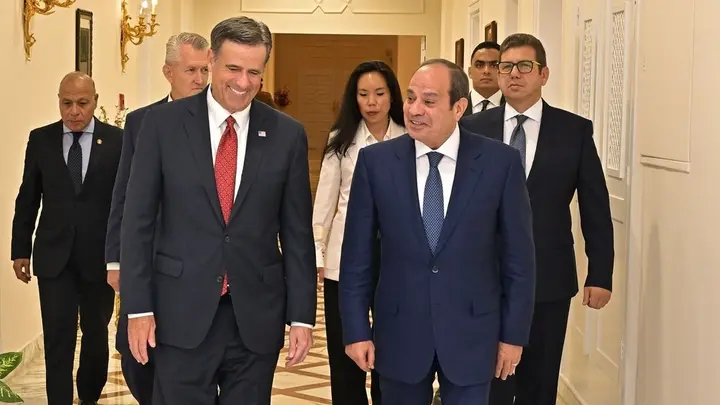 US Central Intelligence Agency Director John Ratcliffe met Egyptian President Abdel Fattah El-Sisi in Cairo on Sunday for talks covering the Iran crisis, Gaza, Sudan, Somalia and maritime security.