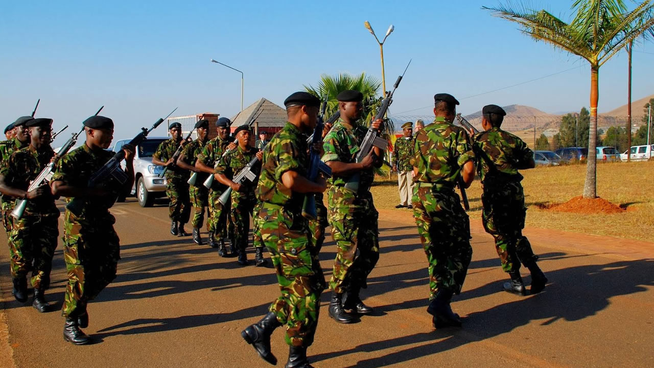 Members of the Umbutfo Eswatini Defence Force (UEDF)