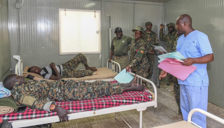 Lt. Dr Victoria Namagga in a hospital