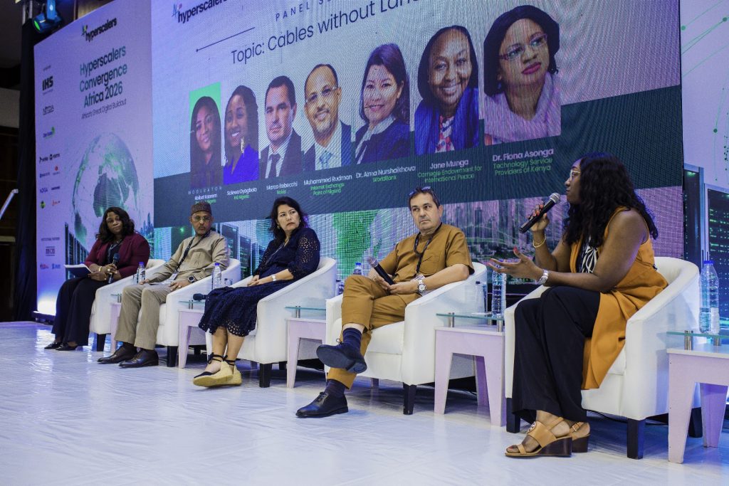 From left: Abibat Kazeem, Commercial Director, Bayobab Nigeria; Muhammed Rudman, Chief Executive Officer, Internet Exchange Point of Nigeria; Alma Nurshaikhova, Senior Digital Specialist, World Bank; Marco Rebecchi, Managing Director, Nokia West Africa; and Salewa Oyagbola, Associate Director, IHS Towers, during Hyperscalers Convergence Africa 2026 in Lagos. Picture: Africa Hyperscalers