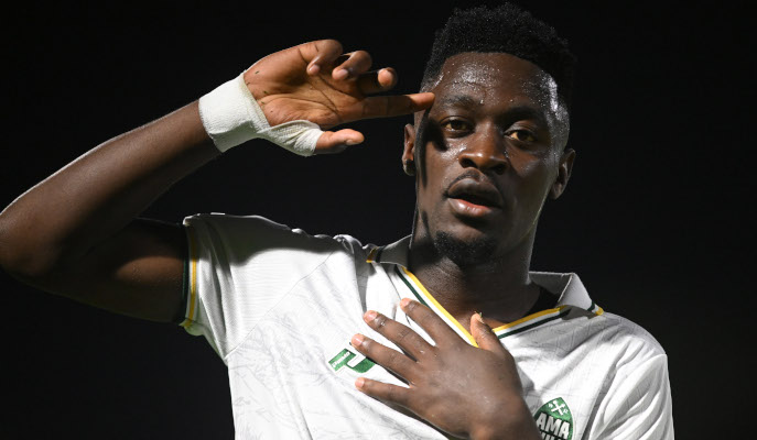 Thandolwenkosi Ngwenya of AmaZulu FC celebrates goal during the Betway Premiership 2026/27 match between Richards Bay FC and AmaZulu FC at Priness Magogo Stadium in Kwa Mashu on 04 September 2026 ©Sydney Mahlangu/BackpagePix