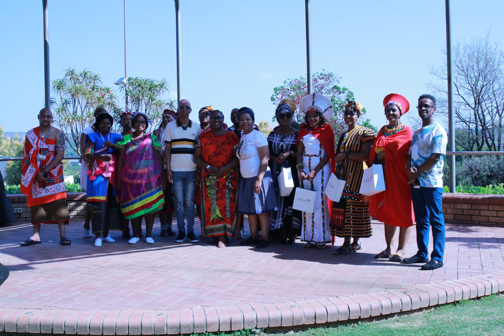 Unisa staff displaying cultural diversity through fashion. Picture: Victor Malatji