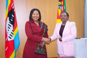Eswatini’s Minister of Foreign Affairs and International Cooperation, Senator Pholile Shakantu, met Mozambique’s State Secretary of Foreign Affairs and Communities Abroad, Dr Maria de Fátima Manso