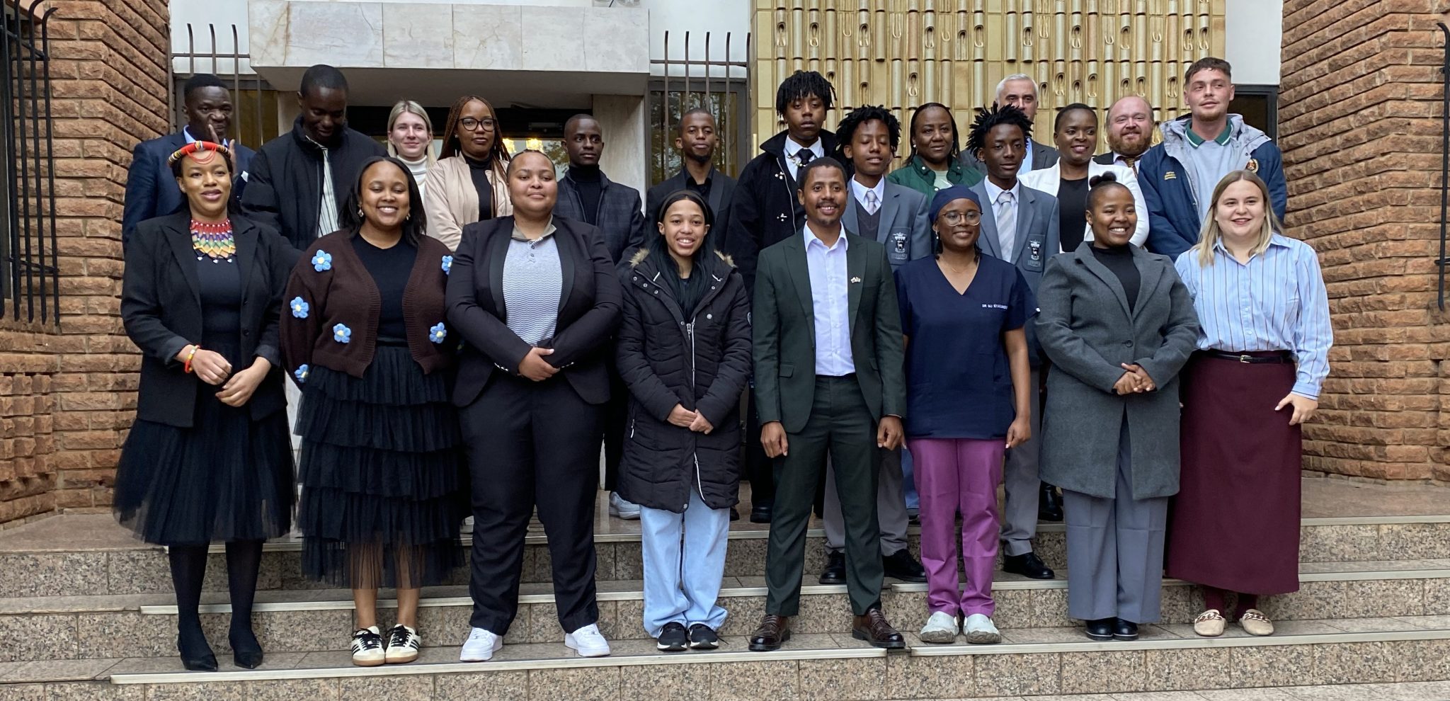 Candidates that are set to fly to Russia for the international Youth Festival, during their send off ceremony at the Russian Embassy in Pretoria.