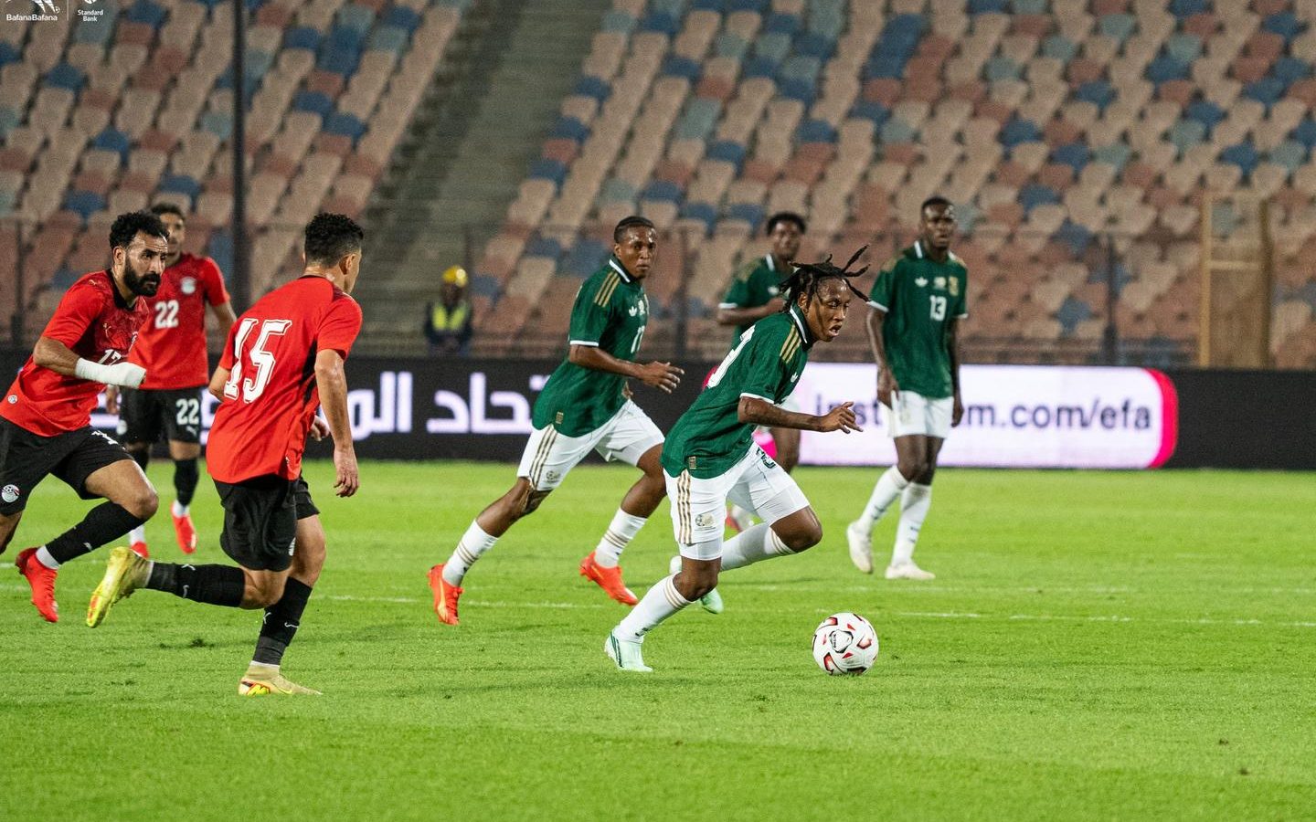 Bafana Bafana beat Egypt 1-0 at the Cairo International Stadium on Sunday