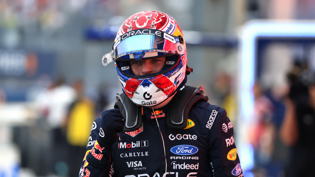 Max Verstappen in Racing Helmet