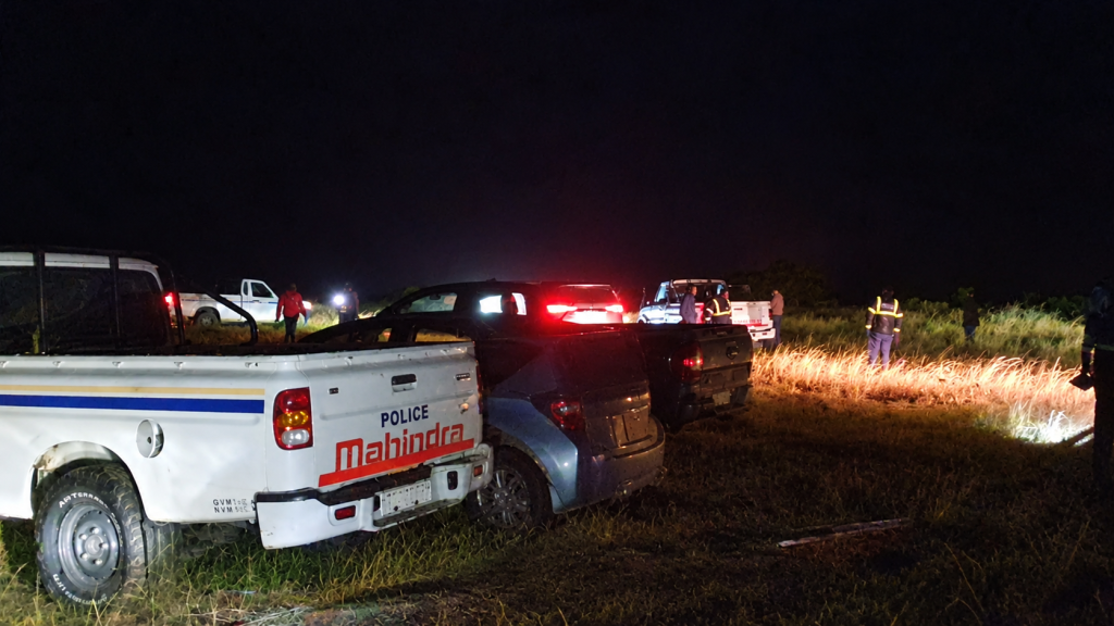 Emergency personnel at the crash site. Picture: The Herald
