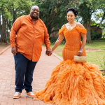 Zimbabwean businessman Wicknell Chivayo with his wife Lucy Muteke. Picture: The Herald