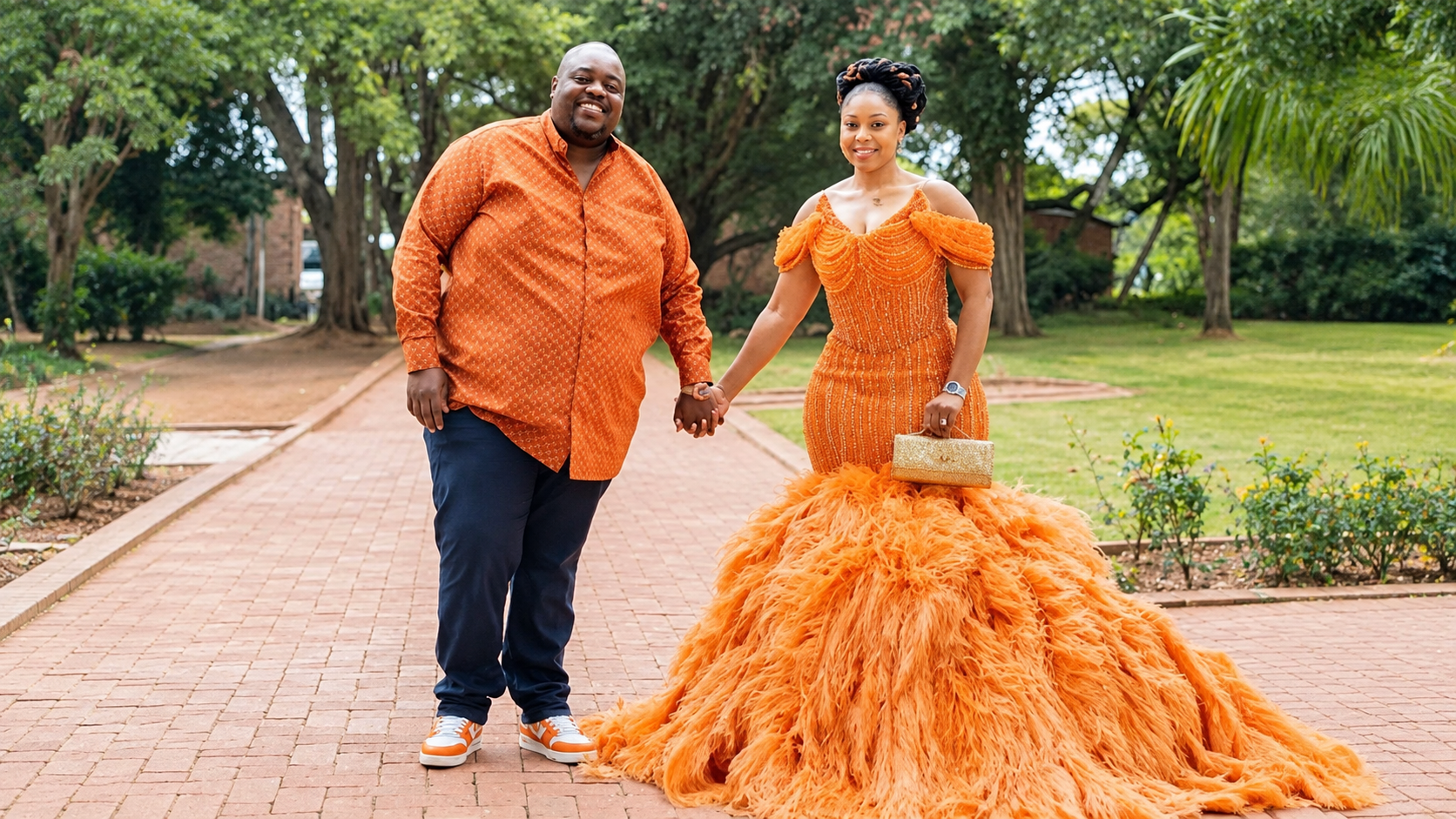 Zimbabwean businessman Wicknell Chivayo with his wife Lucy Muteke. Picture: The Herald