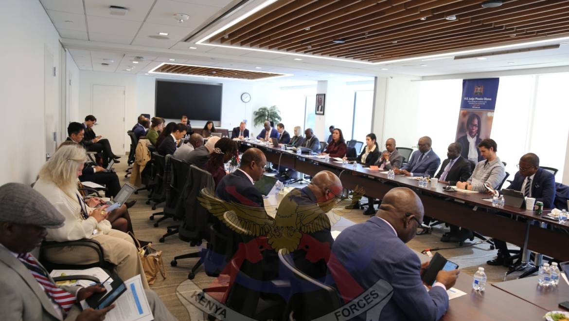 Delegates attend the high-level discussion on the Responsible Use of Artificial Intelligence in the Military Domain (REAIM), convened in New York by Kenya’s Permanent Mission to the United Nations with South Korea and the Netherlands. The meeting was part of preparations for the REAIM Summit in Nairobi in April 2027.